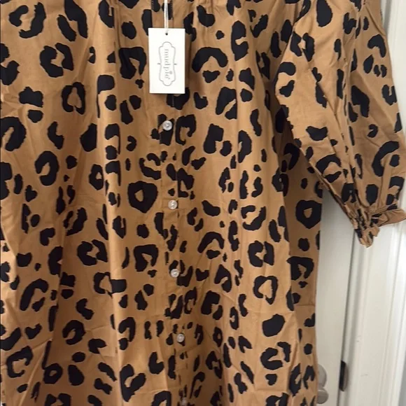 Mud Pie Tan and Brown Swing Mini Dress - Picture 4 of 4